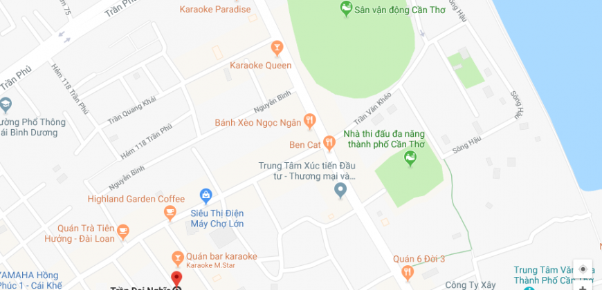 Bán nền mặt tiền đường Trần Đại Nghĩa – trung tâm TP Cần Thơ – Gần sân vận động CT